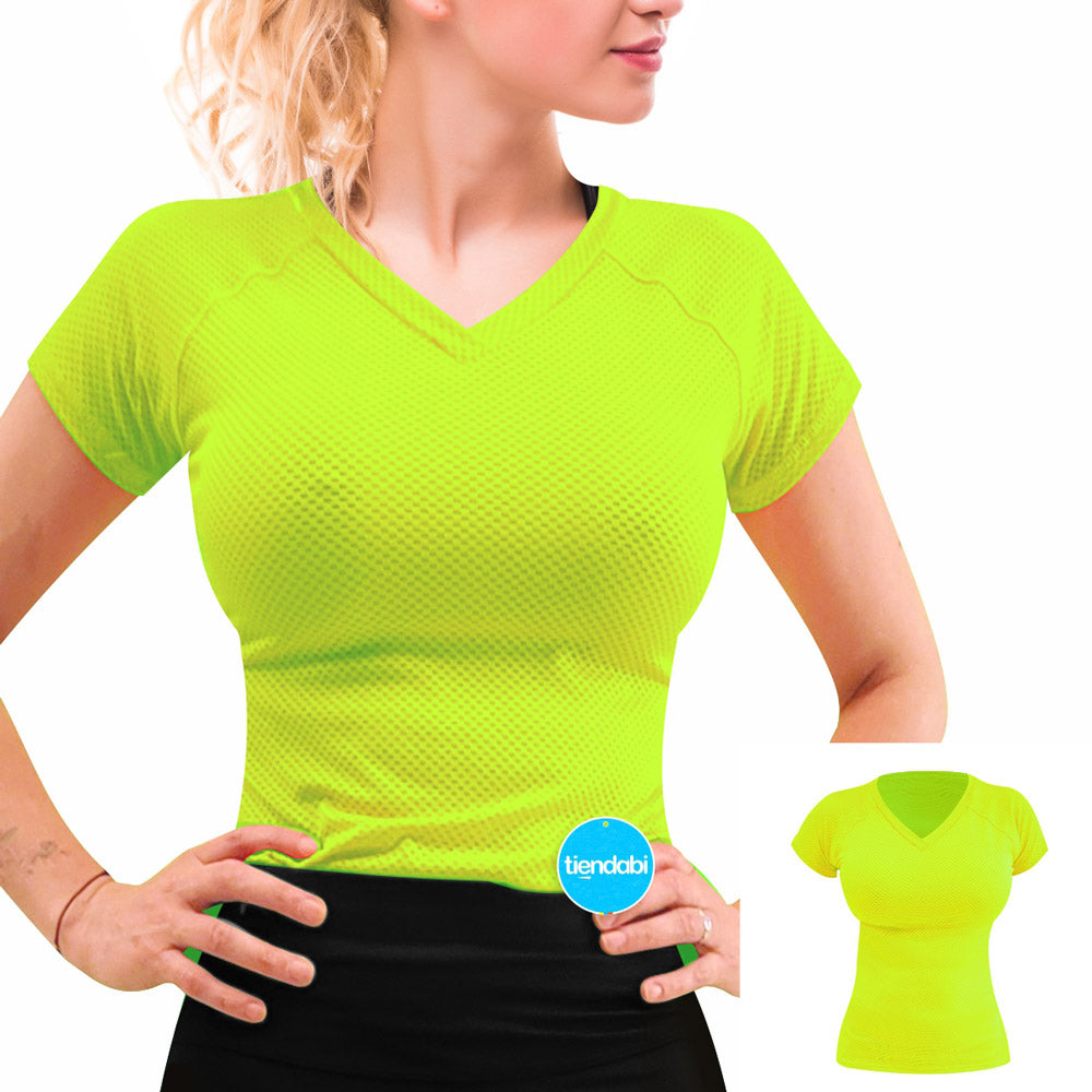Camiseta amarillo Neon Conjunto deportivo y pantaloneta para Gimansio Tiendabi moda deportiva accesorios deportivos Gym Tiendabi 2 1