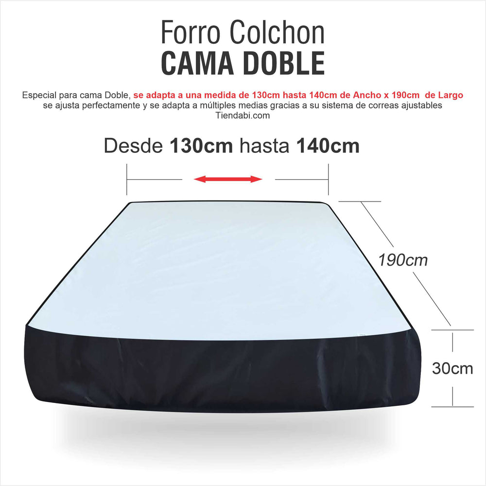 FORRO PROTECTOR COLCHON IMPERMEABLE CAMA DOBLE 1,40 CM X 1,90 CM – RELAX  TIME