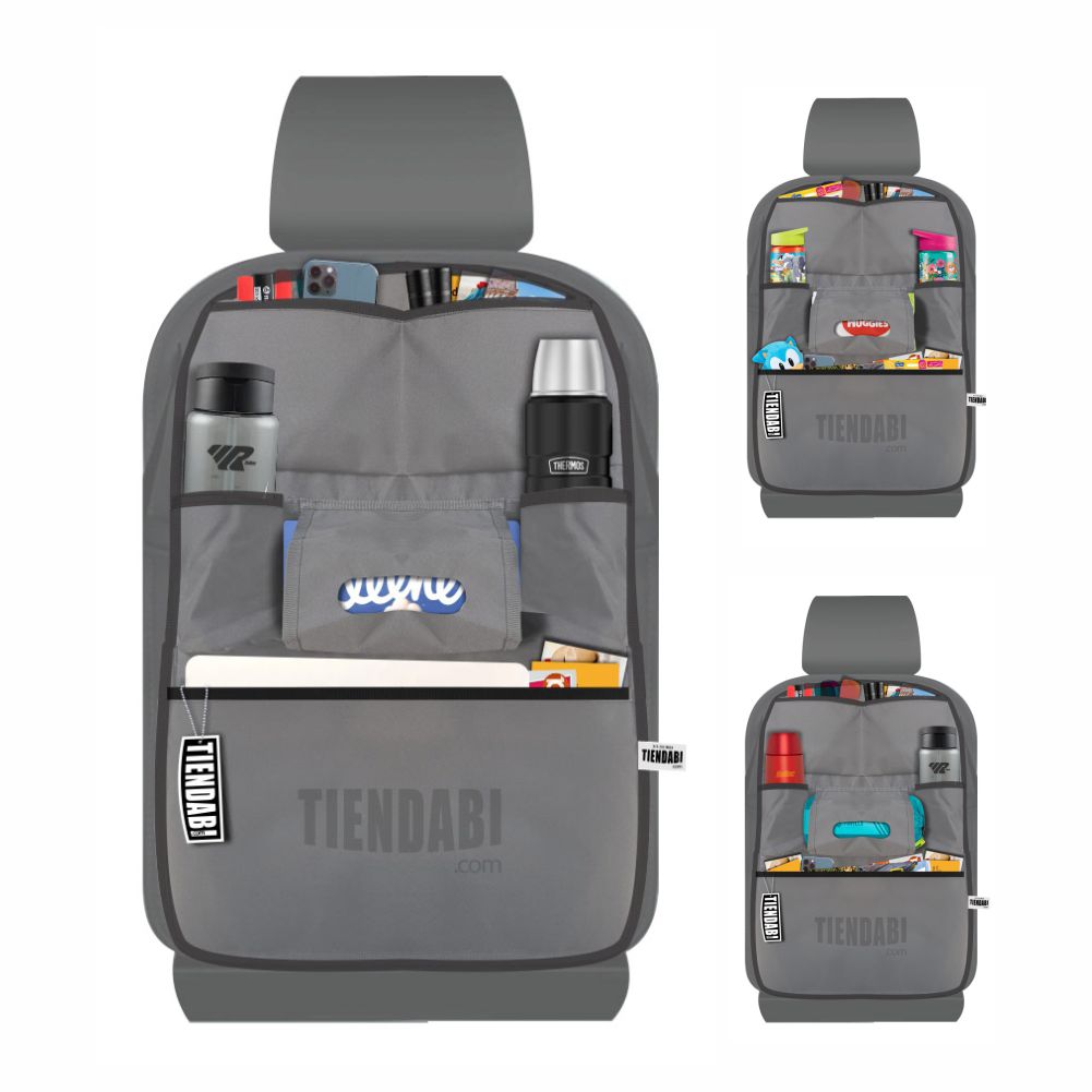 Organizador de sillas para carro Se adaptan a cualquier carro o Camioneta 6 compartimentos o bolsillos para organizar tus objetos Espacio exclusivo 