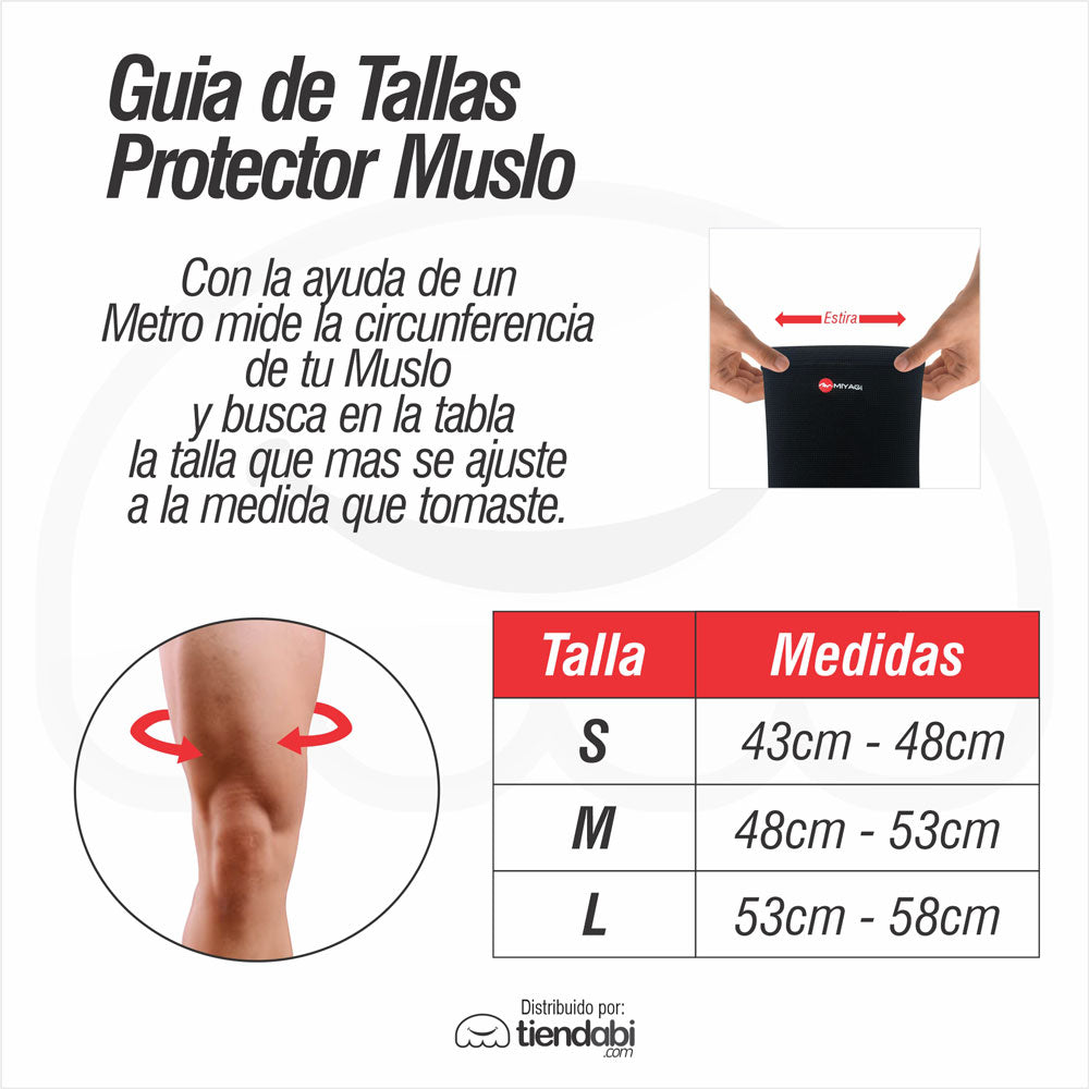 Protector de Muslo Ortopedico Ajustable Muslera Elastica Miyagi Accesorios Deportivos Tiendabi Comprar Protector Muslo 3